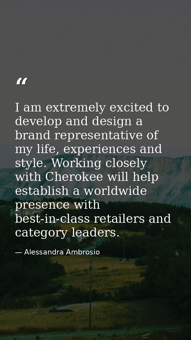 I am extremely excited to develop and design a brand representative of my life, experiences and style. Working closely w — Alessandra Ambrosio