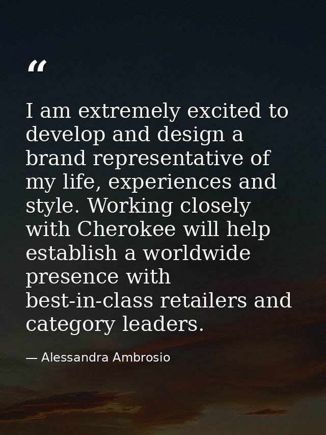 I am extremely excited to develop and design a brand representative of my life, experiences and style. Working closely w — Alessandra Ambrosio
