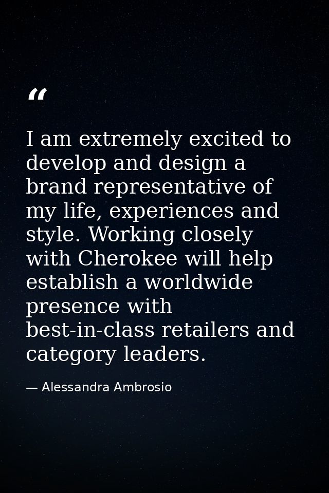 I am extremely excited to develop and design a brand representative of my life, experiences and style. Working closely w — Alessandra Ambrosio