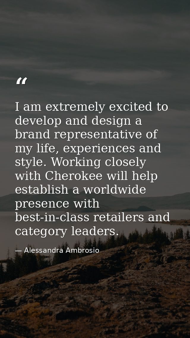 I am extremely excited to develop and design a brand representative of my life, experiences and style. Working closely w — Alessandra Ambrosio