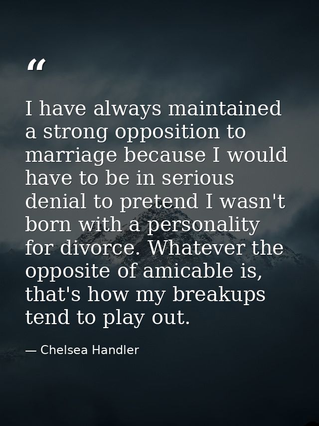 I have always maintained a strong opposition to marriage because I would have to be in serious denial to pretend I wasn' — Chelsea Handler