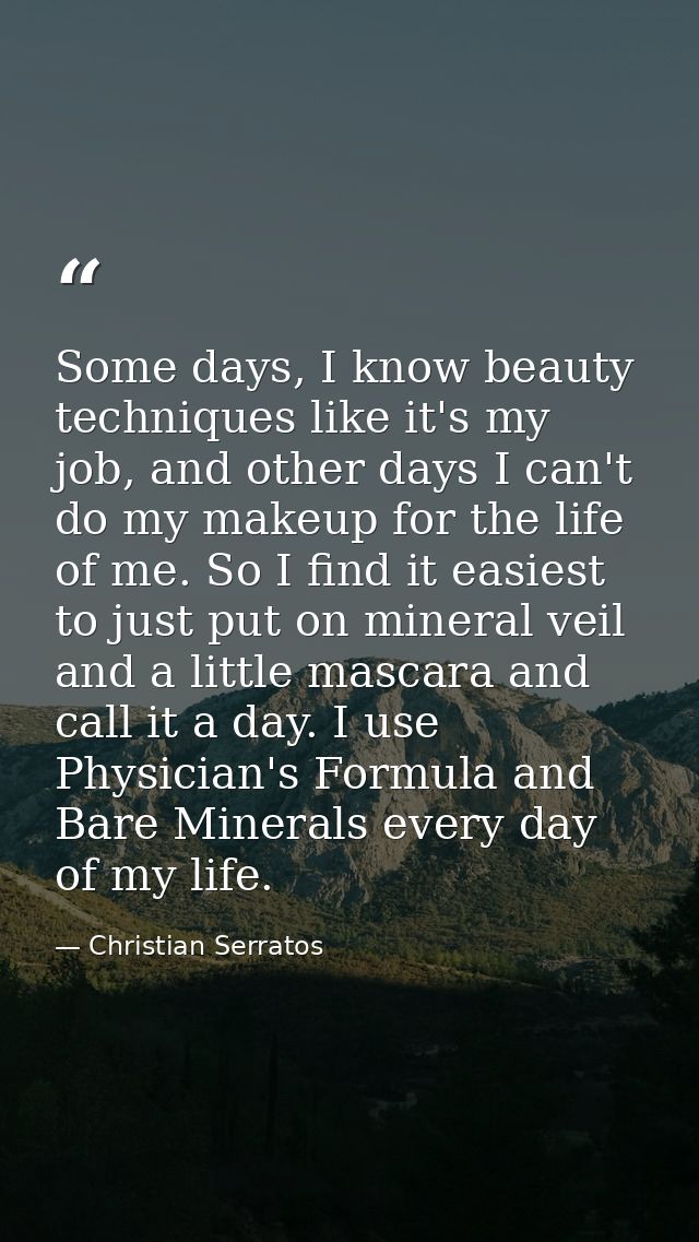 Some days, I know beauty techniques like it's my job, and other days I can't do my makeup for the life of me. So I find  — Christian Serratos