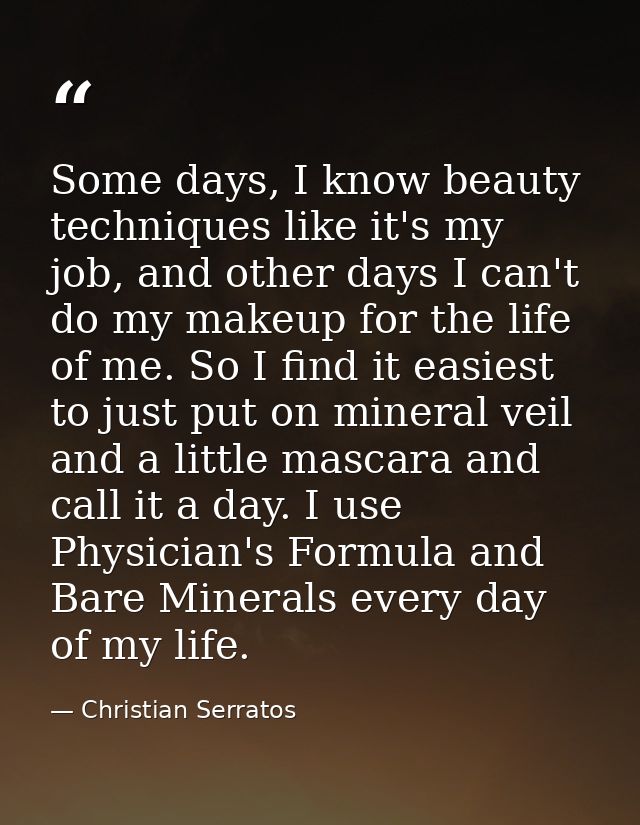 Some days, I know beauty techniques like it's my job, and other days I can't do my makeup for the life of me. So I find  — Christian Serratos