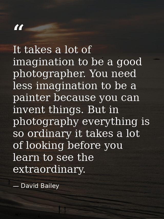 It takes a lot of imagination to be a good photographer. You need less imagination to be a painter because you can inven — David Bailey