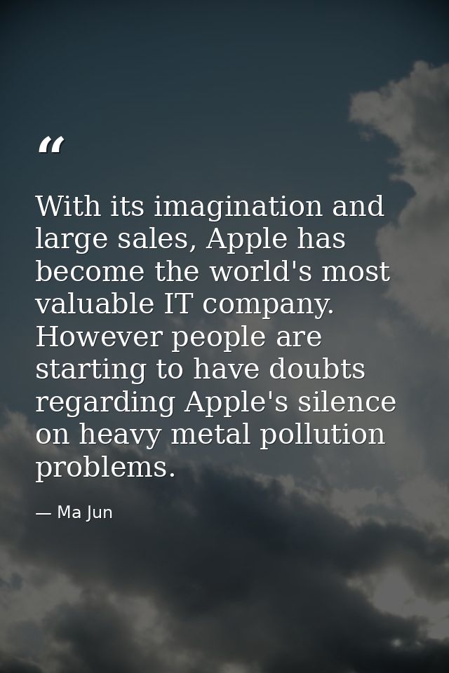 With its imagination and large sales, Apple has become the world's most valuable IT company. However people are starting — Ma Jun
