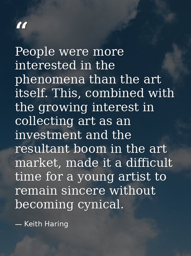 People were more interested in the phenomena than the art itself. This, combined with the growing interest in collecting — Keith Haring