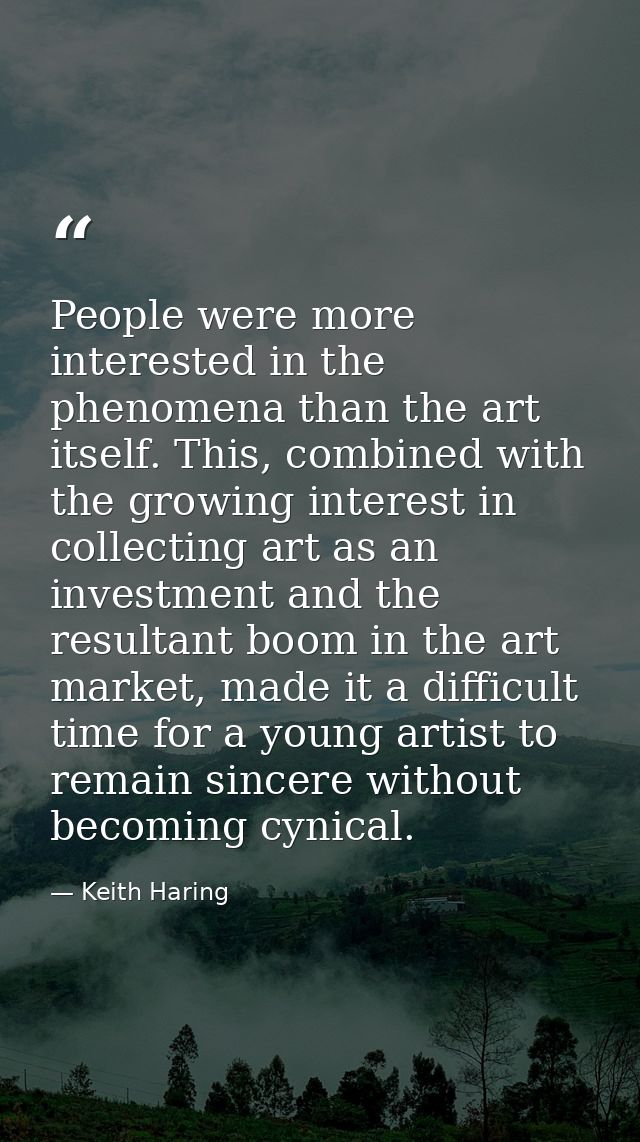 People were more interested in the phenomena than the art itself. This, combined with the growing interest in collecting — Keith Haring