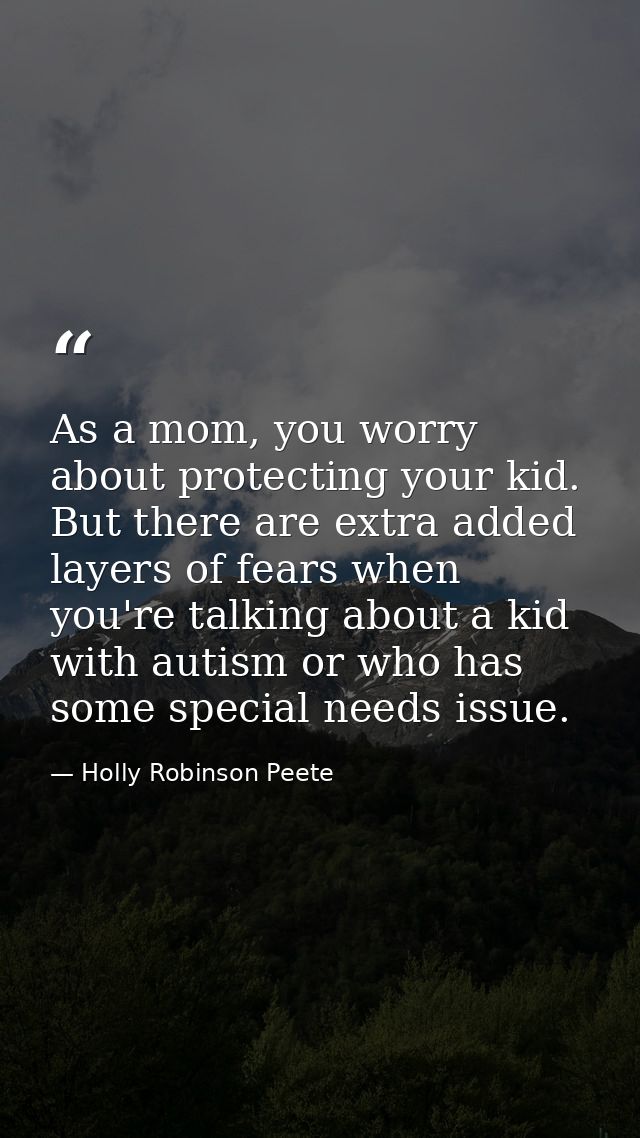 As a mom, you worry about protecting your kid. But there are extra added layers of fears when you're talking about a kid — Holly Robinson Peete