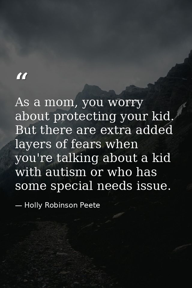 As a mom, you worry about protecting your kid. But there are extra added layers of fears when you're talking about a kid — Holly Robinson Peete