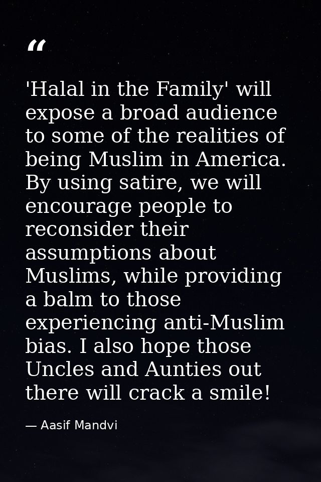 'Halal in the Family' will expose a broad audience to some of the realities of being Muslim in America. By using satire, — Aasif Mandvi