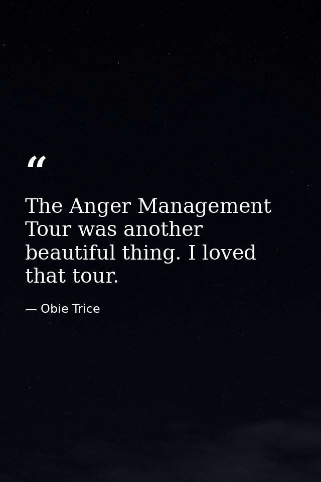 The Anger Management Tour was another beautiful thing. I loved that tour. — Obie Trice