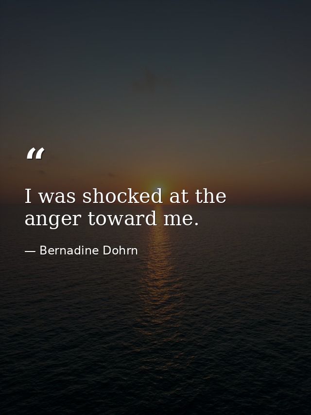 I was shocked at the anger toward me. — Bernadine Dohrn