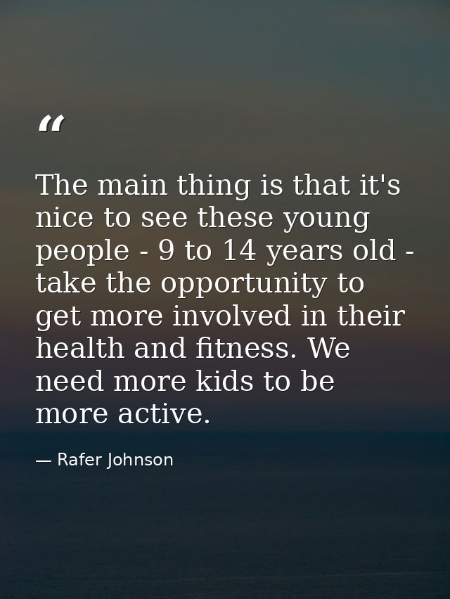 The main thing is that it's nice to see these young people - 9 to 14 years old - take the opportunity to get more involv — Rafer Johnson