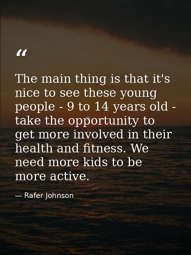 The main thing is that it's nice to see these young people - 9 to 14 years old - take the opportunity to get more involv — Rafer Johnson