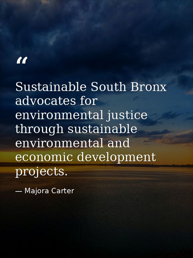 Sustainable South Bronx advocates for environmental justice through sustainable environmental and economic development p — Majora Carter
